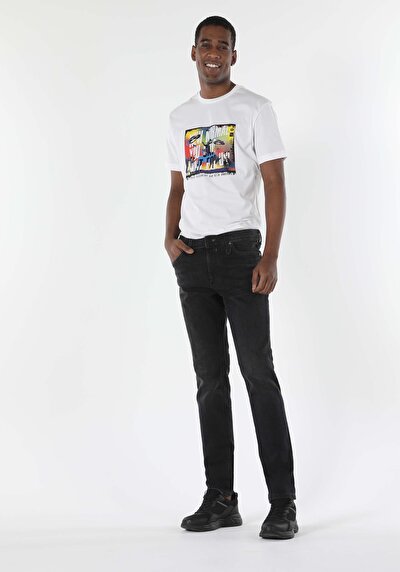 Image de 044 Karl Pantalon Marine Straight Leg  En  Straight Fit Homme
