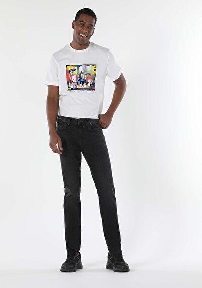 Image de 044 Karl Pantalon Marine Straight Leg  En  Straight Fit Homme