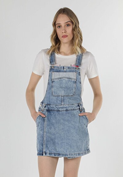 Image de Salopet Short Denim Regular Fit Femme