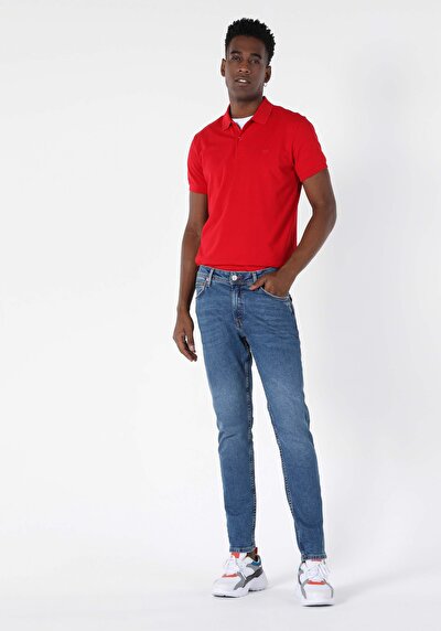 Image de 067 Jack Pantalon Bleu Tapered Leg En Regular Fit Homme