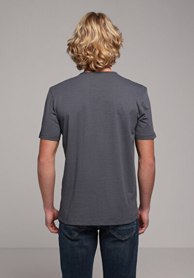 Image de T-shirt À Manches Courtes Anthracite Regular Fit Homme