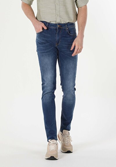 Image de 041 Danny Pantalon Bleu Slim Leg  En  Slim Fit Homme