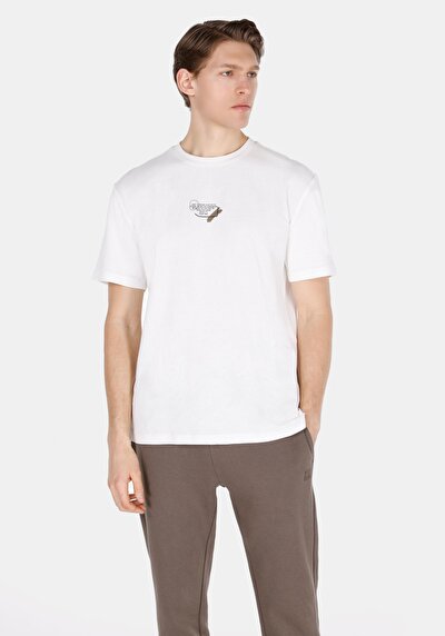 Image de T-shirt À Manches Courtes Blanc Comfort Fit Jakarli Homme