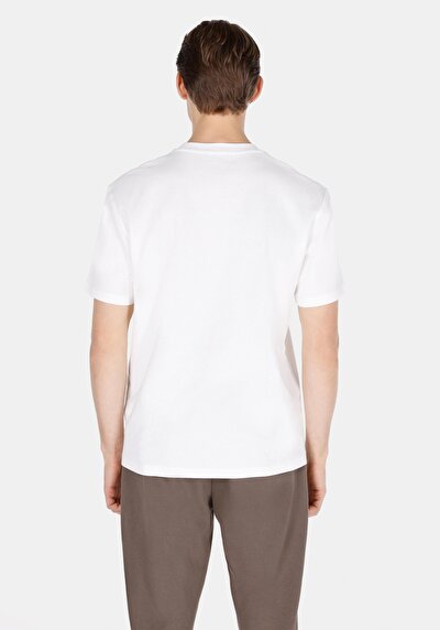 Image de T-shirt À Manches Courtes Blanc Comfort Fit Jakarli Homme