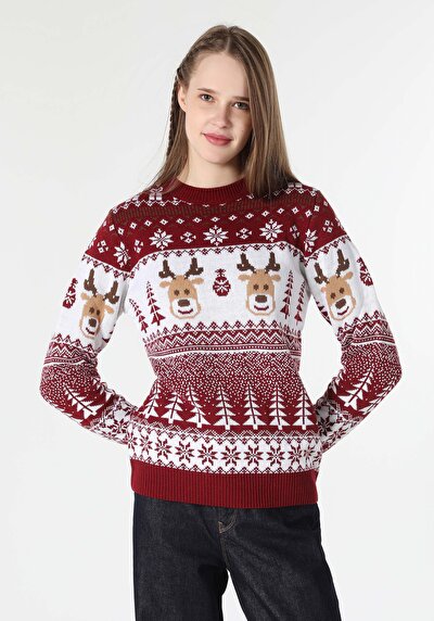 Image de Pull Bordeaux Regular Fit   Femme
