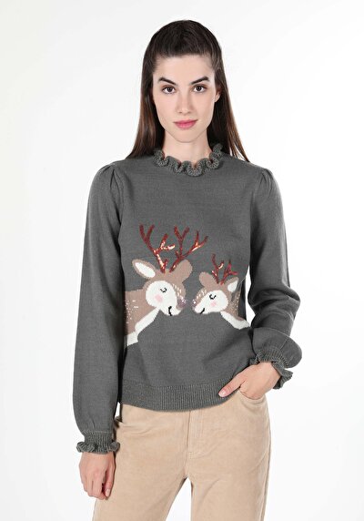 Image de Pull Anthracite Regular Fit   Femme