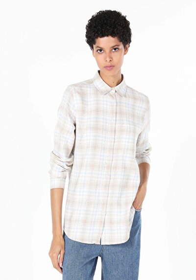 Image de Chemise À Manches Longues Beige Regular Fit Femme