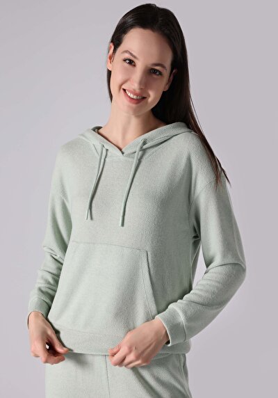 Afficher les détails de T-shirt À Manches Longues Vert Regular Fit  Femme