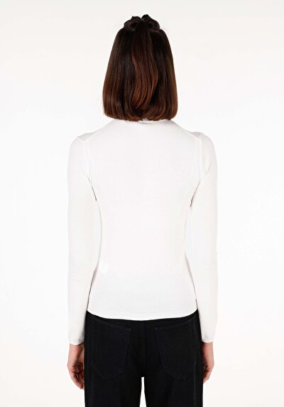 Image de Pull Blanc Slim Fit Manches Longues  Femme