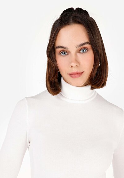 Image de Pull Blanc Slim Fit Manches Longues  Femme