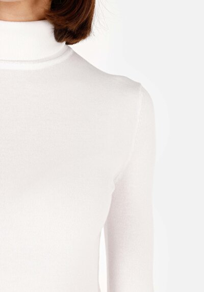 Image de Pull Blanc Slim Fit Manches Longues  Femme