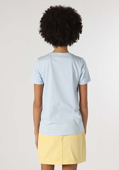 Image de T-shirt À Manches Courtes Bleu Regular Fit Femme