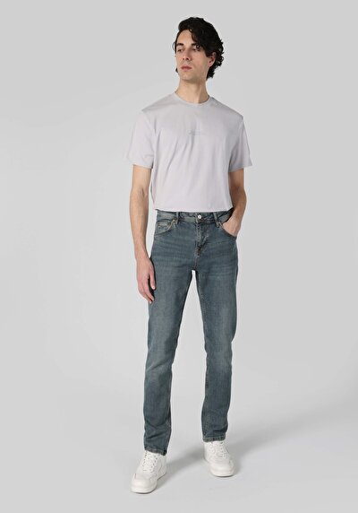 Image de 044 Karl Pantalon Bleu En Straight Fit Homme