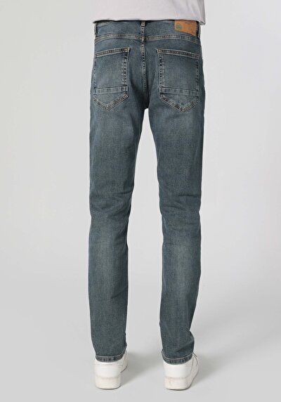 Image de 044 Karl Pantalon Bleu   En  Straight Fit Homme
