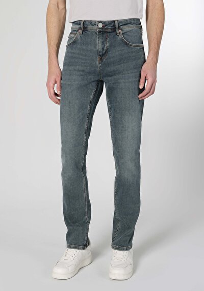 Image de 044 Karl Pantalon Bleu En Straight Fit Homme
