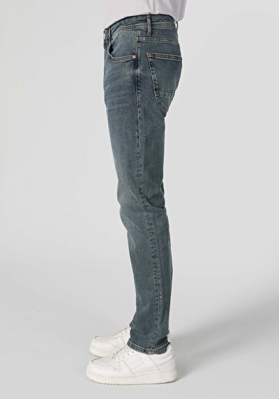 Image de 044 Karl Pantalon Bleu   En  Straight Fit Homme