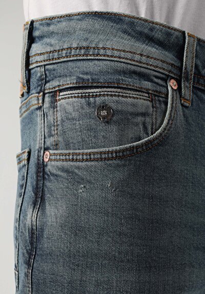 Afficher les détails de 044 Karl Pantalon Bleu   En  Straight Fit Homme