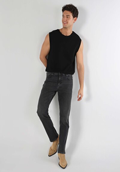 Image de 045 David Pantalon Noir En Regular Fit Homme
