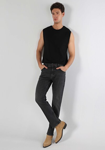 Image de 045 David Pantalon Noir En Regular Fit Homme