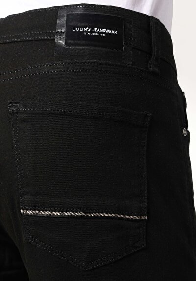 Afficher les détails de 041 Danny Pantalon Noir   En  Slim Fit Homme