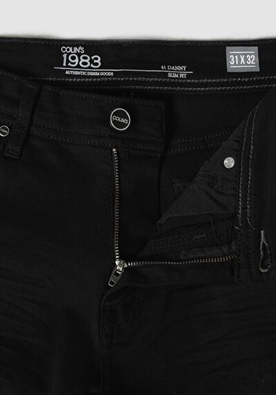 Afficher les détails de 041 Danny Pantalon Noir   En  Slim Fit Homme