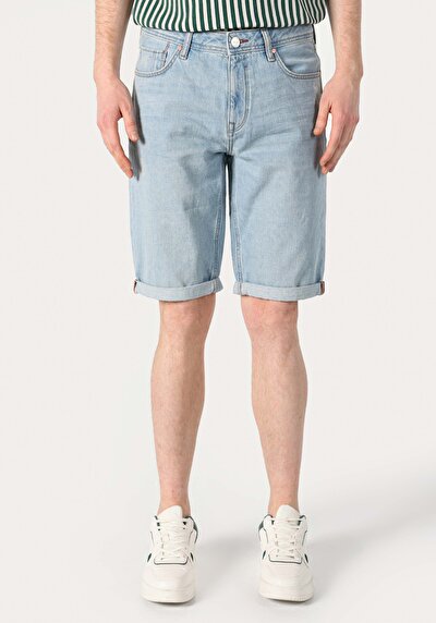 Image de Short Bleu Regular Fit Homme