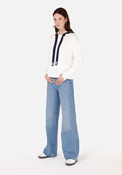 Image de Pull Blanc Regular Fit Manches Longues Femme