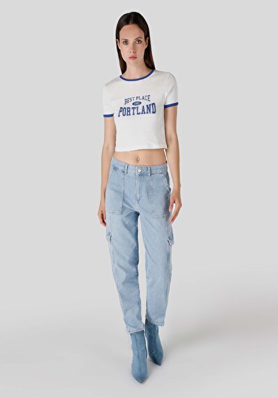 Image de T-shirt À Manches Courtes Blanc Slim Fit Femme