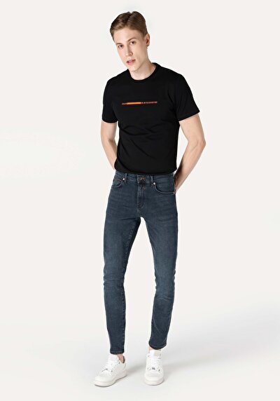 Image de 041 Danny Pantalon Bleu Foncé En Slim Fit Homme