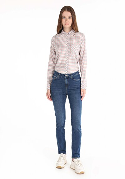 Image de 703 Carla Pantalon Marine En Slim Fit Femme