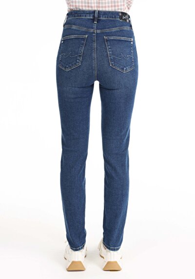 Image de 703 Carla Pantalon Marine En Slim Fit Femme