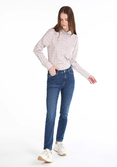 Image de 703 Carla Pantalon Marine En Slim Fit Femme
