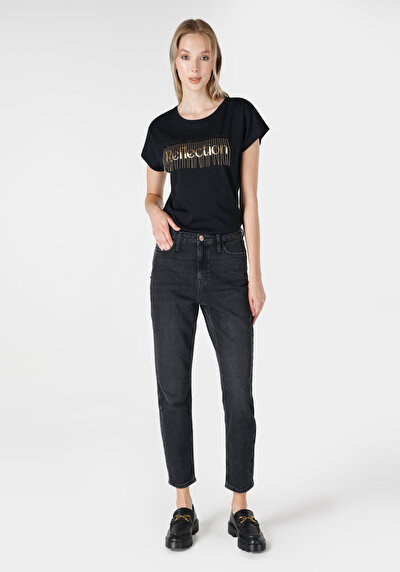 Image de 896  Maria Pantalon Bleu   En  Mom Fit Femme