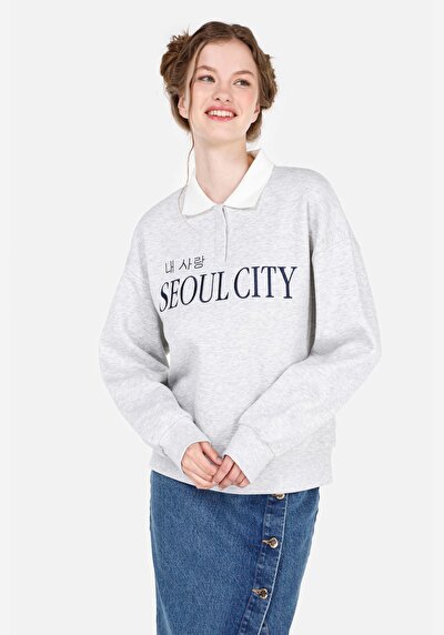 Image de Pull-over Gris Regular Fit  Femme