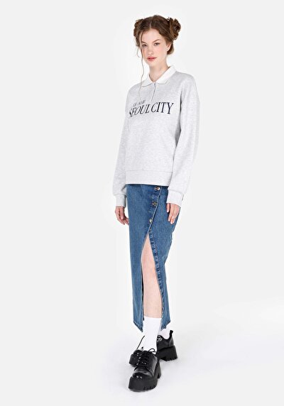 Image de Pull-over Gris Regular Fit  Femme
