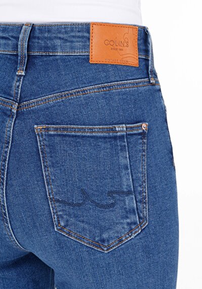 Afficher les détails de 760 Diana Pantalon Bleu Super Skinny Leg High Rise En Jean Skinny Fit Femme
