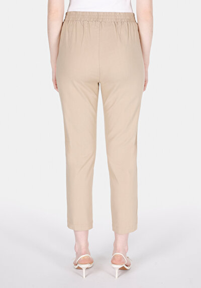Image de Pantalon Vizon Straight Leg High Rise En Sergé Regular Fit Femme