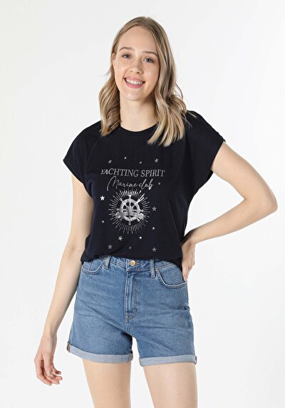 Image de T-shirt À Manches Courtes Marine Regular Fit Femme