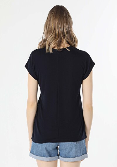 Image de T-shirt À Manches Courtes Marine Regular Fit Femme