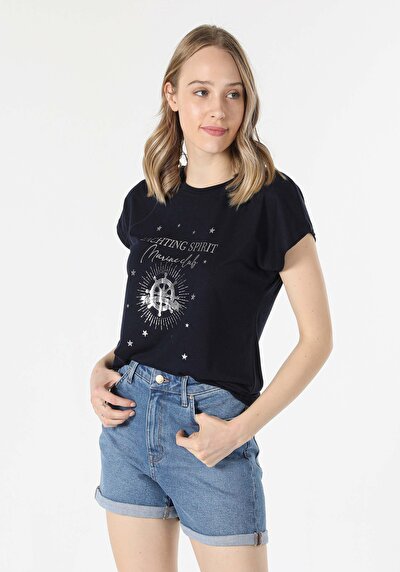 Image de T-shirt À Manches Courtes Marine Regular Fit Femme