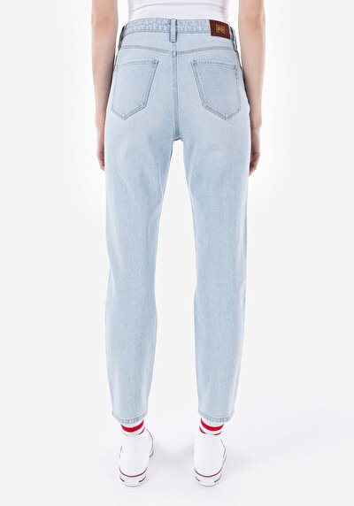 Image de 896 Maria Pantalon Tapered Leg High Rise En Mom Fit Femme