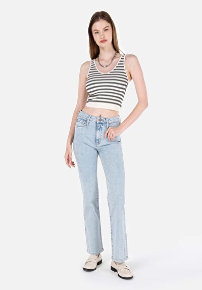 Image de 771 Emery Pantalon Bleu En Regular Fit Femme