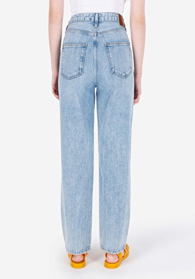 Image de 884 Lauren Pantalon Bleu En Straight Fit Femme