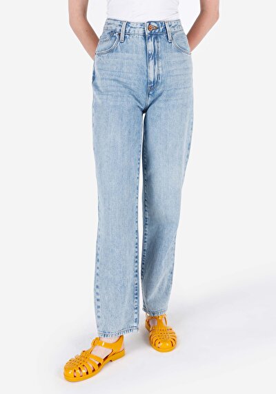Image de 884 Lauren Pantalon Bleu En Straight Fit Femme