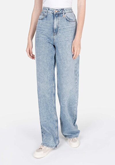 Image de 970 Berry Pantalon Bleu En Regular Fit Femme