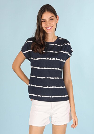 Image de T-shirt À Manches Courtes Marine Regular Fit Femme