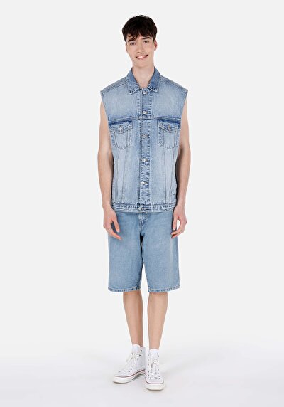 Image de Short Bleu Loose Fit Homme