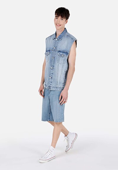 Afficher les détails de Short Bleu Loose Fit Homme