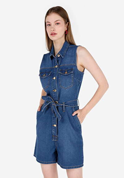 Image de Short Bleu Slim Fit Femme