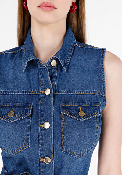 Image de Short Bleu Slim Fit Femme